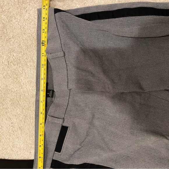 2 pairs work tuxedo pants banana republic grey black ankle sloan bisou white - Picture 4 of 12